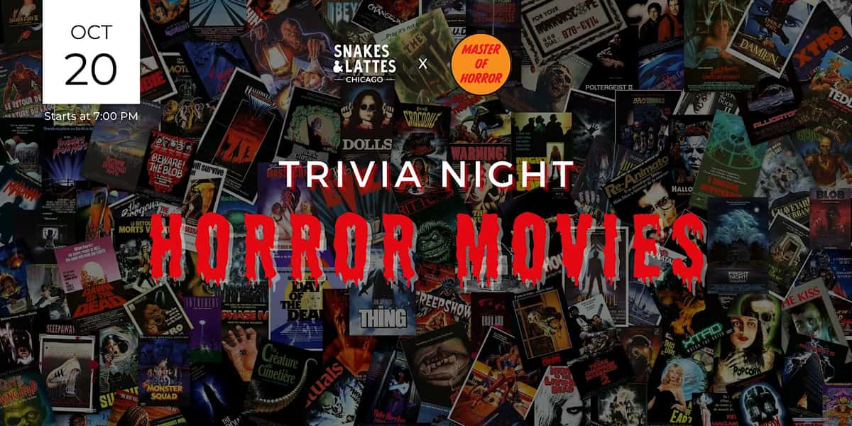 Horror Movies Trivia Night - Snakes & Lattes Chicago x MOH