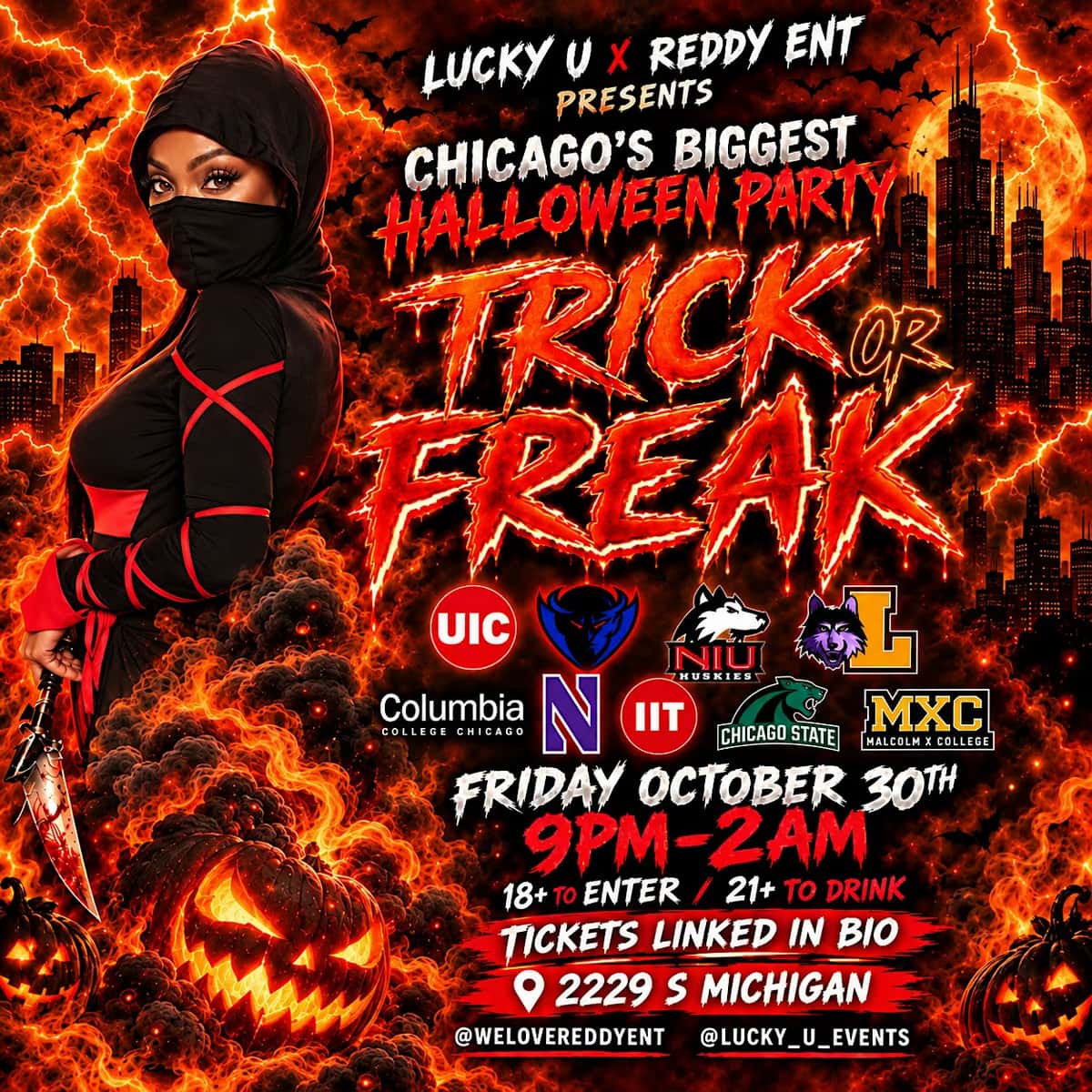 Trick or Freak Chicago: Official Halloween College Banger 18+