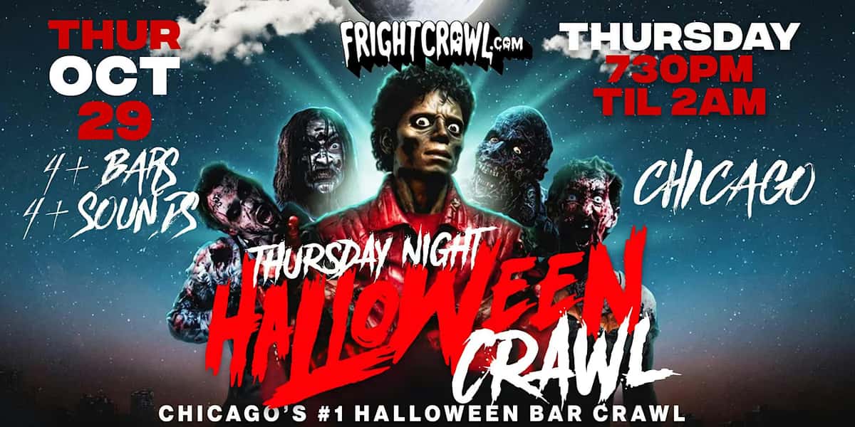 The Fright Crawl | Chicago Halloween Bar Crawl 2026 | Thursday, October 29