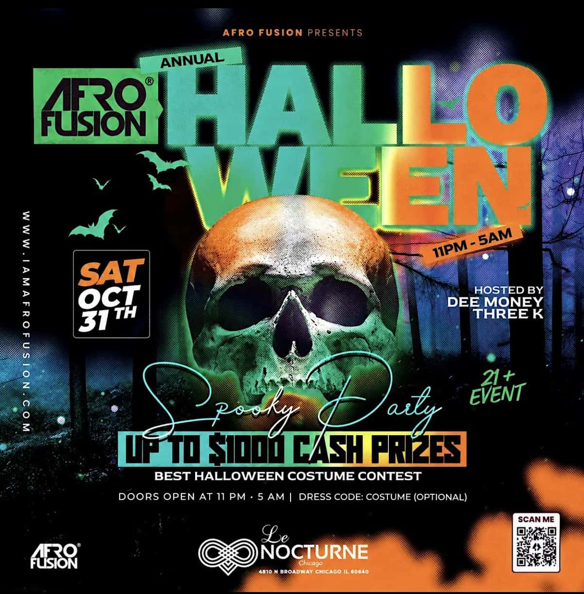 Afro Fusion Saturday : Halloween Spooky Party [$1000 Cash Prizes]