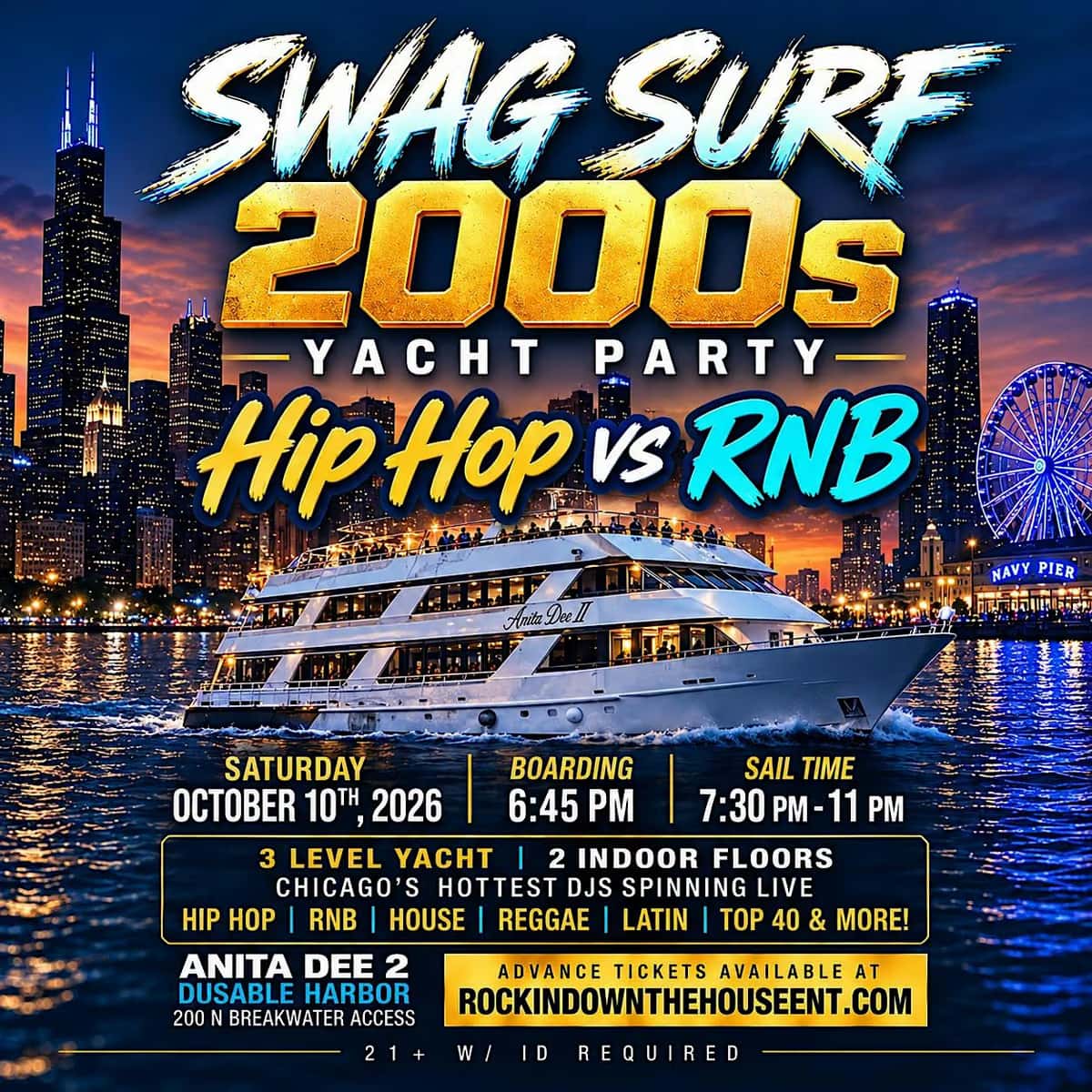 RNB Vs Hip Hop 2000s Yacht Party FT: DJ Nehpets Power 92.3 (Chicago)