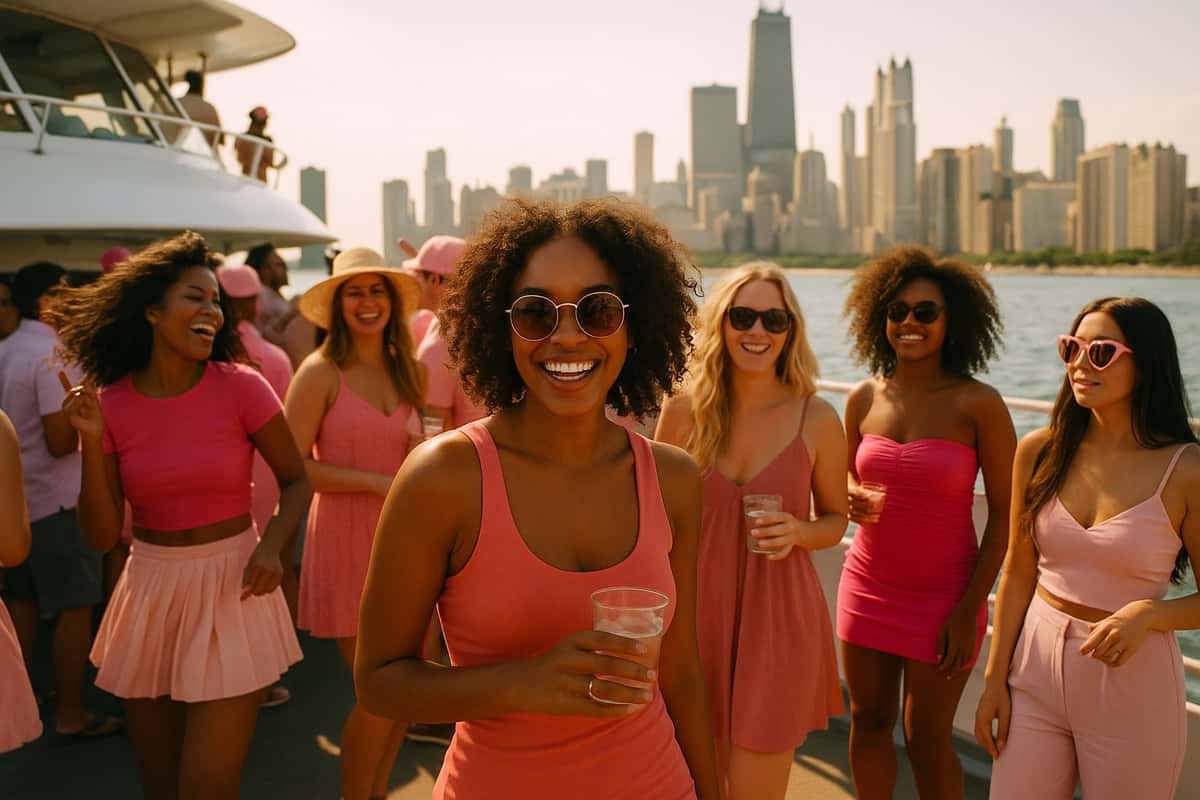 Pretty in Pink Daytime Yacht Party
