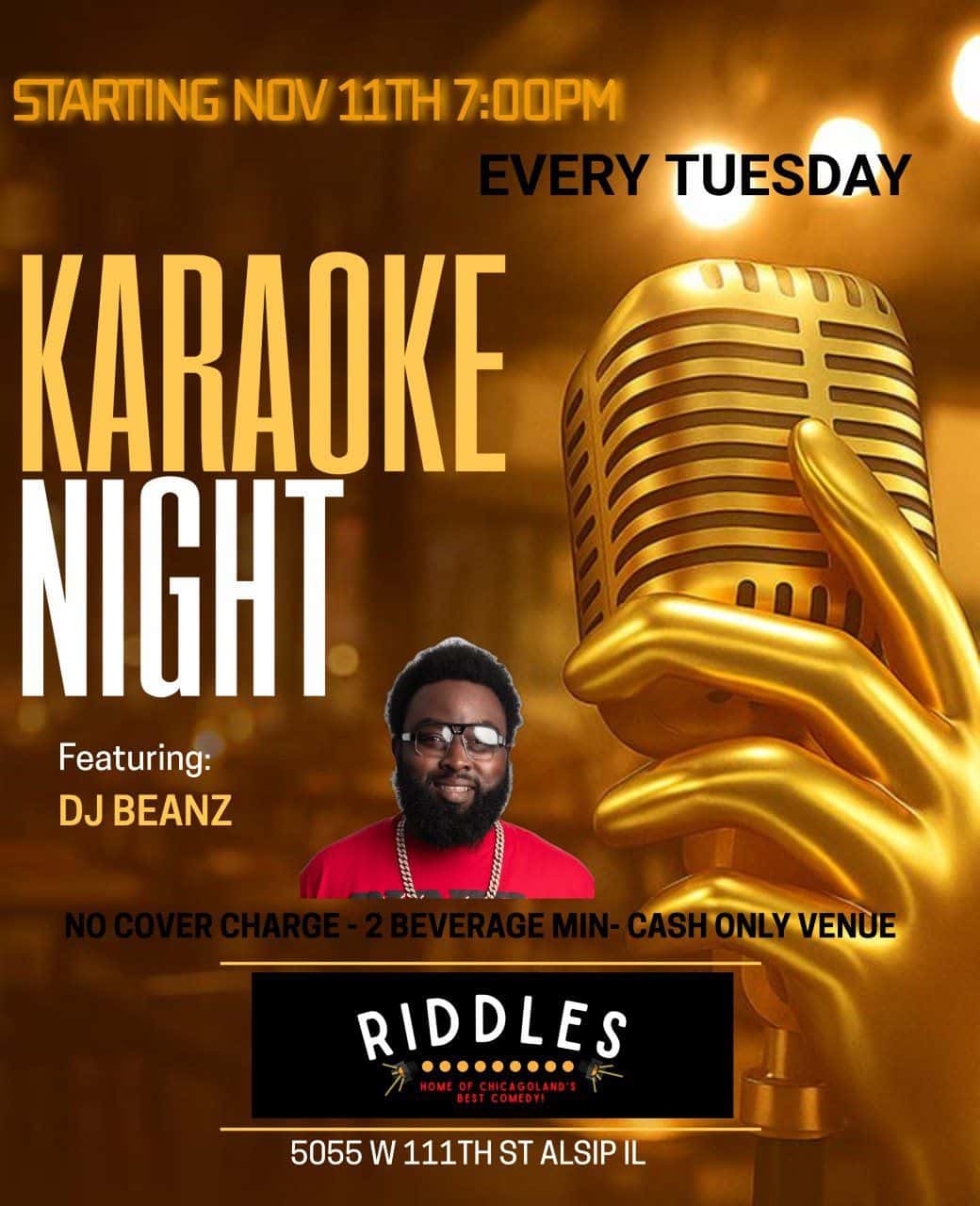 Karaoke Night at Riddles Comedy Club