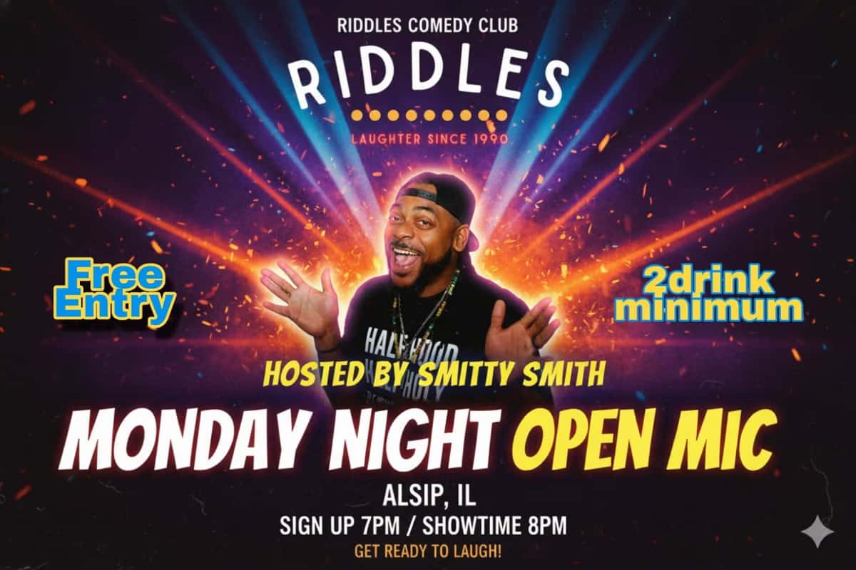 Open Mic Mondays at Riddles Comedy Club