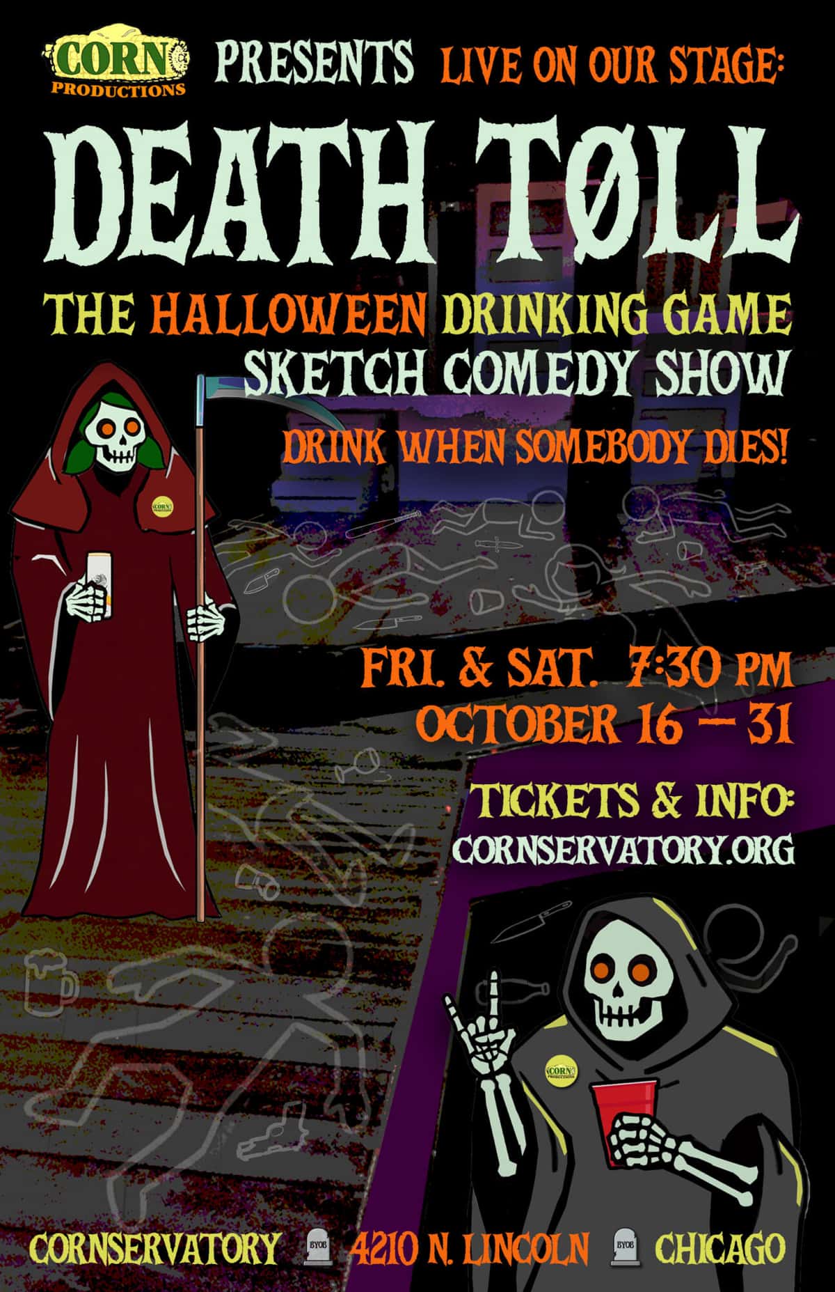 Death Toll: The Halloween Drinking Game Sketch Comedy Show