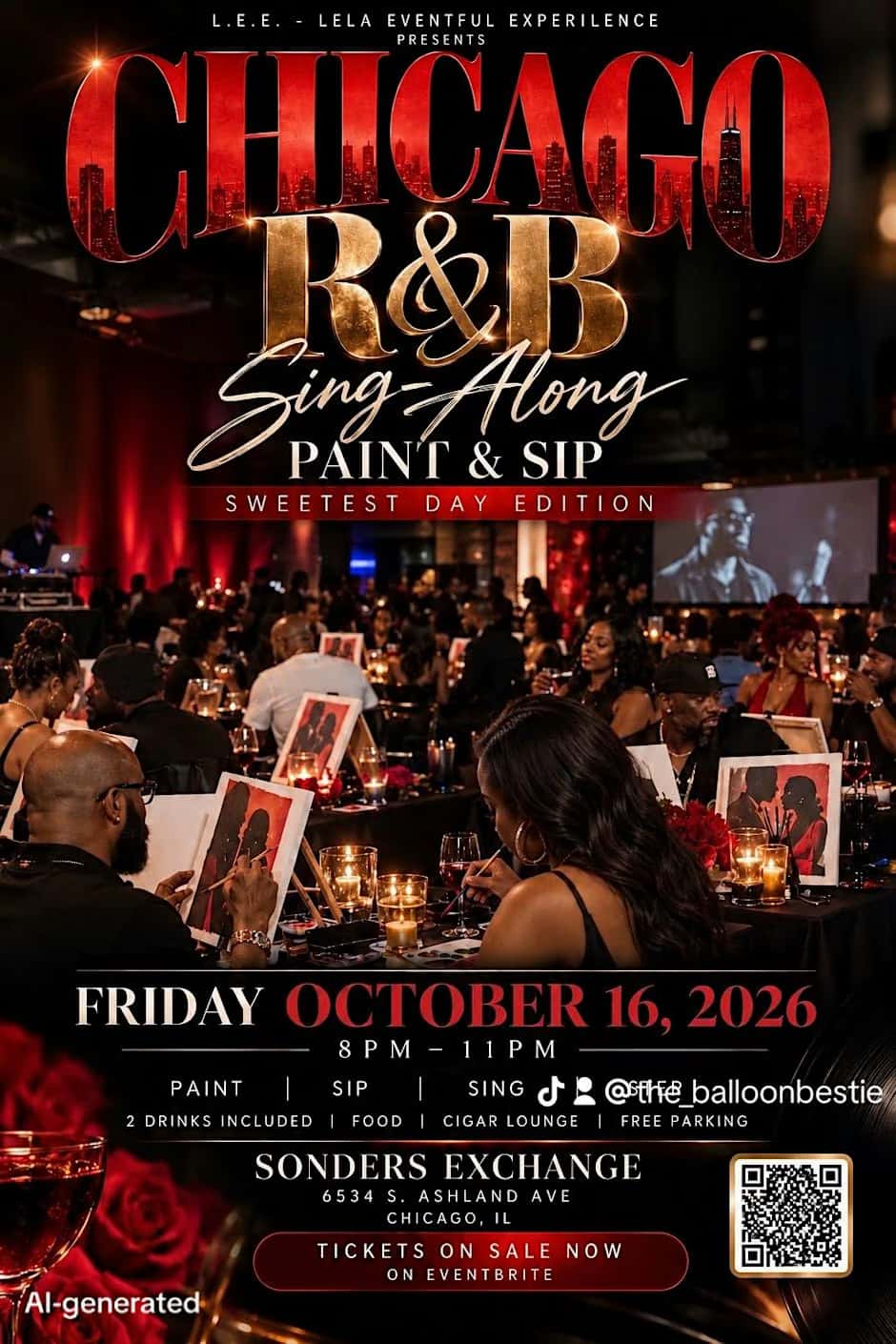 Chicago R&B Sing A Long Paint & Sip:Sweetest Day Edition