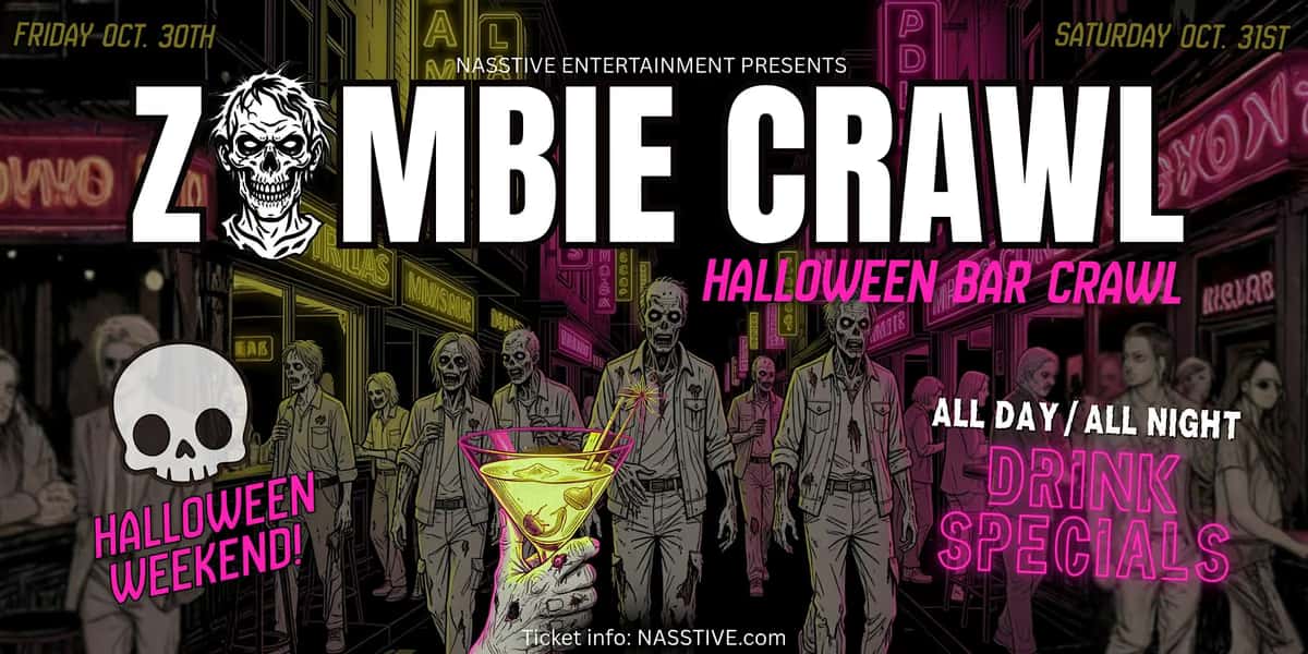Chicago Zombie Crawl - Halloween Bar Crawl - Wrigleyville Party Pass