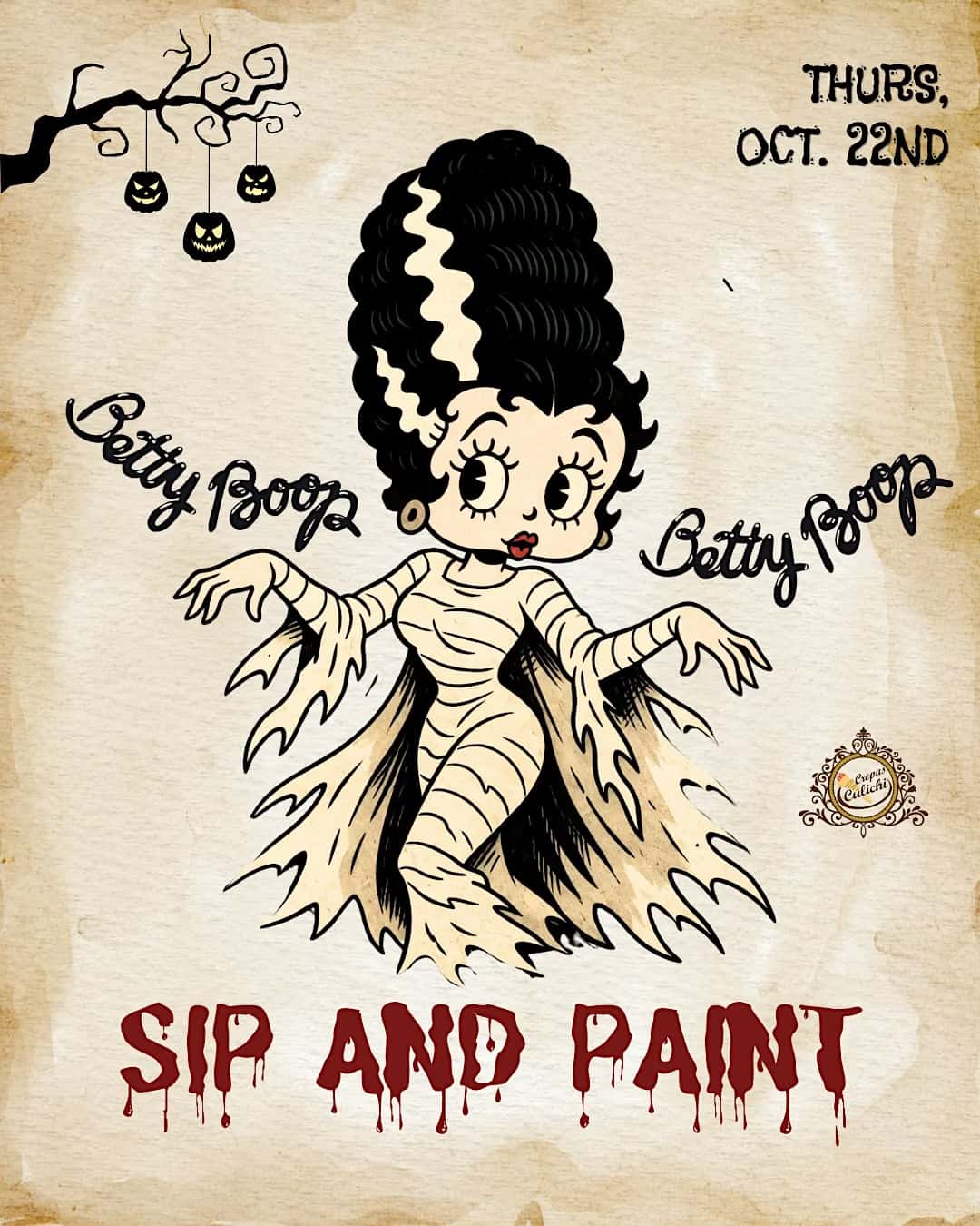 Betty Boop: Halloween Sip and Paint